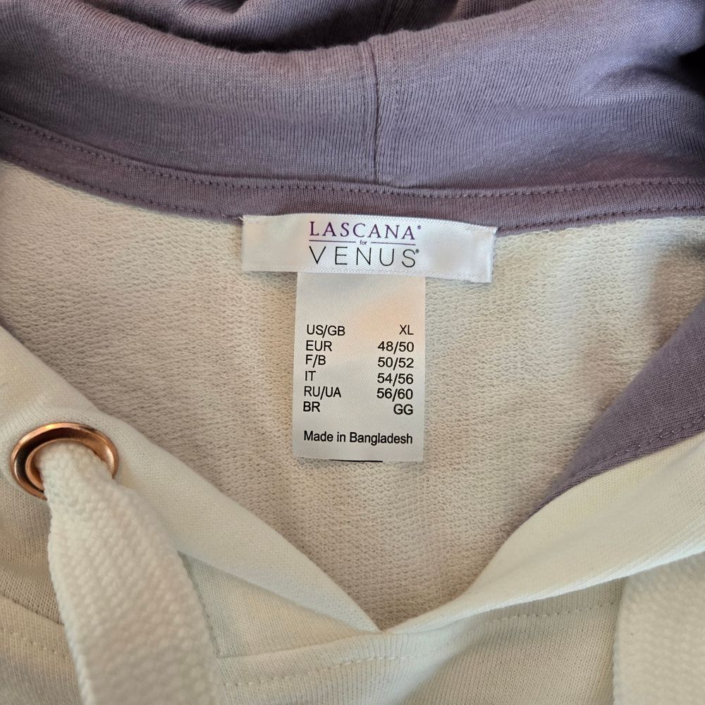 VENUS Cream Purple Greeb Tan Blue Hoodie Womens XL - Picture 2 of 5